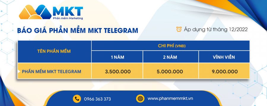 Báo giá phần mềm MKT Telegram